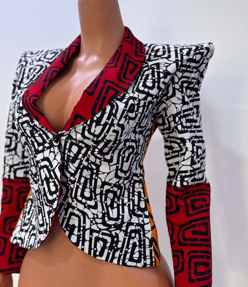 Fuzee high shoulder blazers